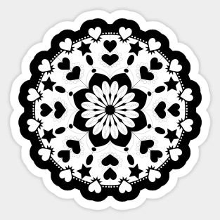 Hearts Flower Sticker